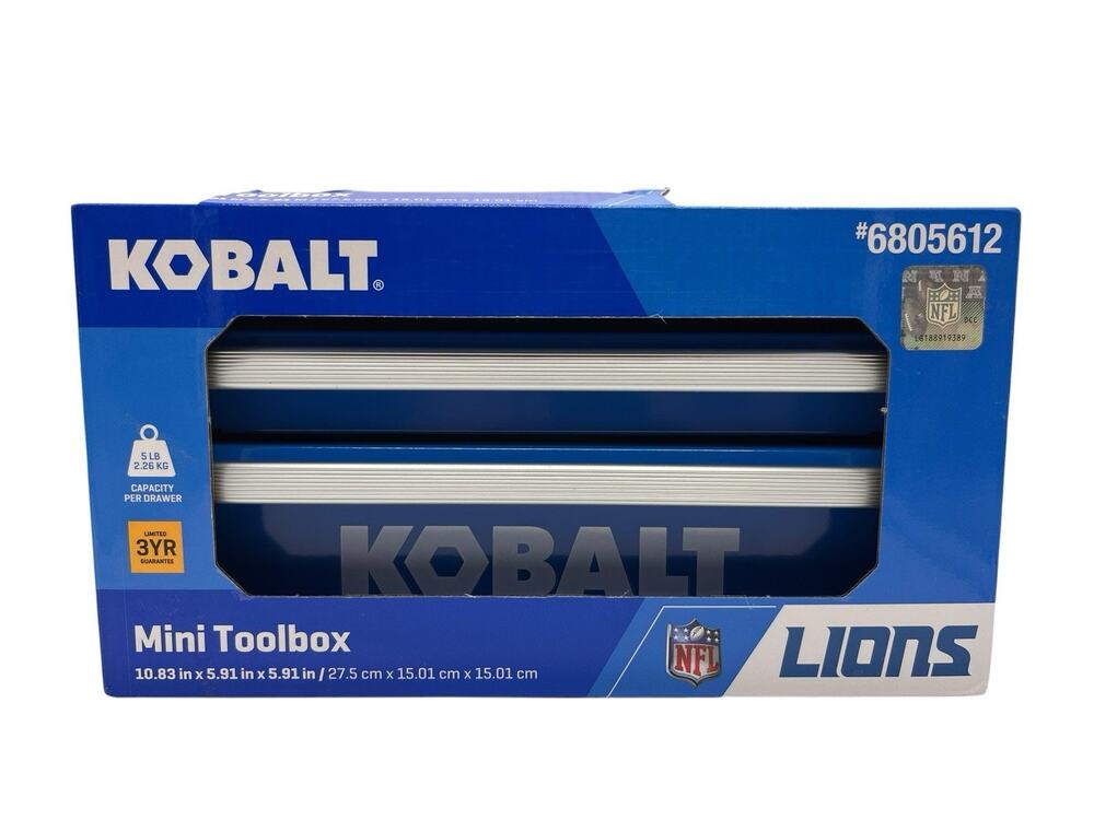 Detroit Lions Limited Edition KOBALT 2 Drawer Mini Toolbox